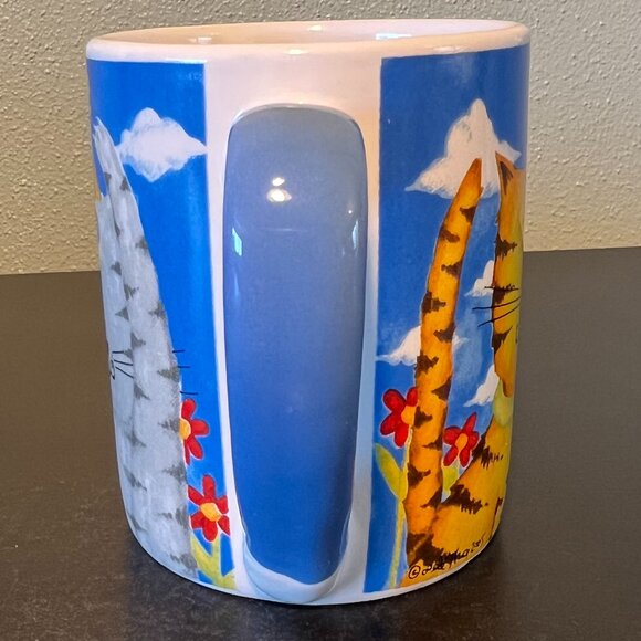 GIBSON Whimsical Artwork by Debi Hron of Cats, Birds & Flowers Ceramic Mug - Picture 8 of 13